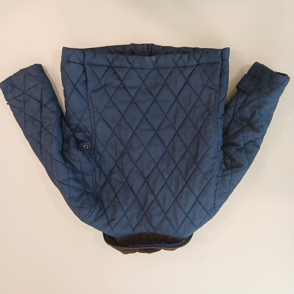 Polo Ralph Lauren Quilted Jacket Boys 2T Blue Corduroy Collar Preppy Equestrian - Picture 5 of 9